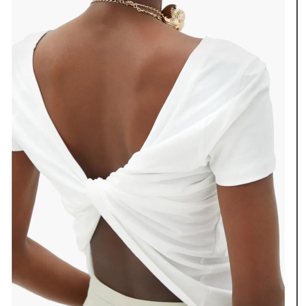 NWOT JACQUEMUS Twisted-Back Cotton-Jersey T-shirt